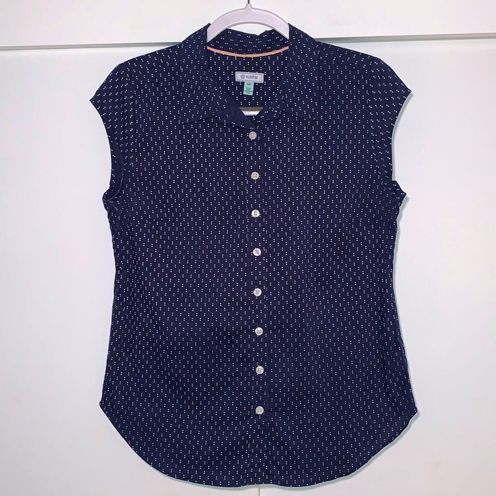 Susina navy blue polka dot‎ blouse